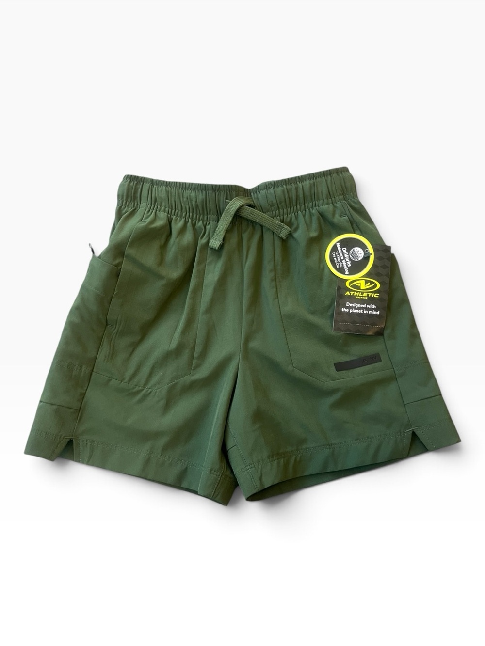 🖤 Ready, Set, Play! Athletic Works Boys’ Green Performance Shorts Size 6–7 NWT